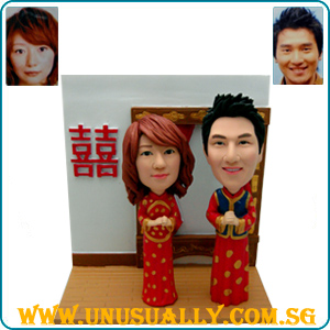 Personalized 3D Chinese Traditional Wedding Couple Figurines